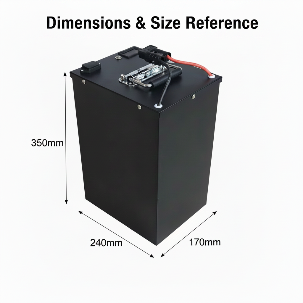 Brixon 72V 60Ah LiFePO4 Lithium Battery with 100A Smart Bluetooth BMS